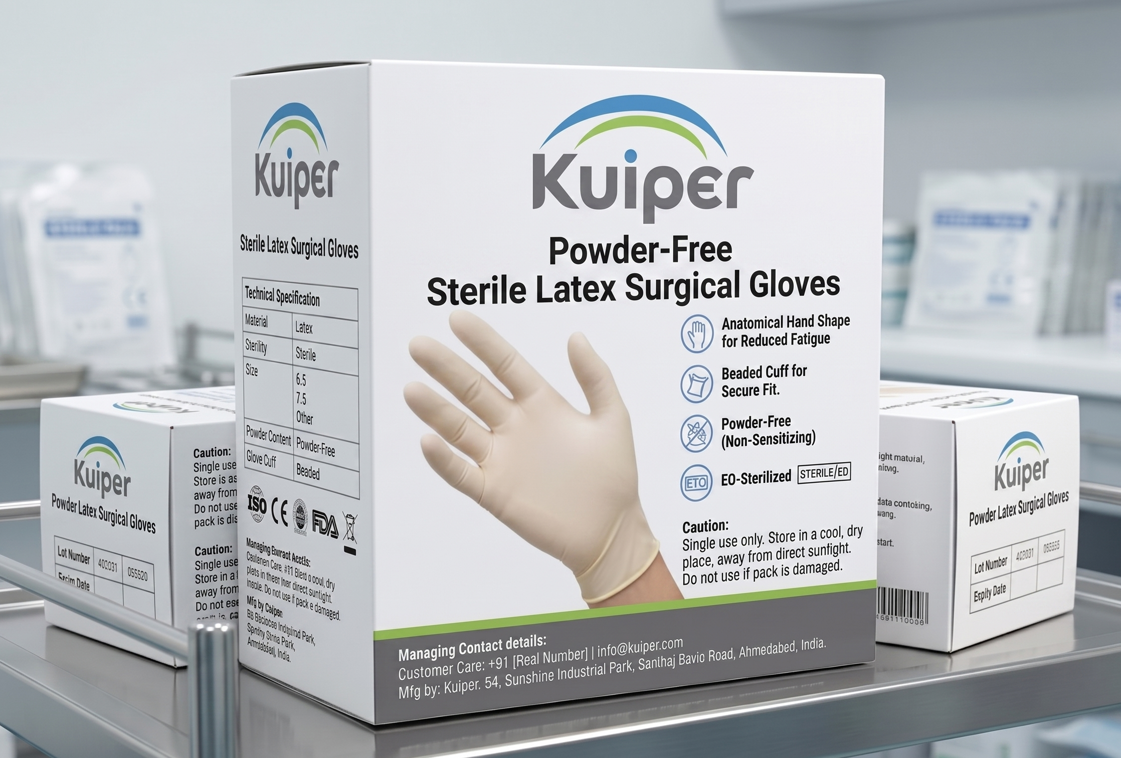 Surgical Latex Gloves (Powder Free)